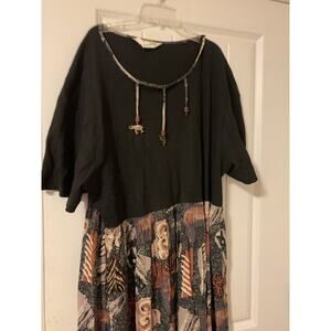 Melrose womens jungle themed short sleeve maxi dress printed dress sz 24